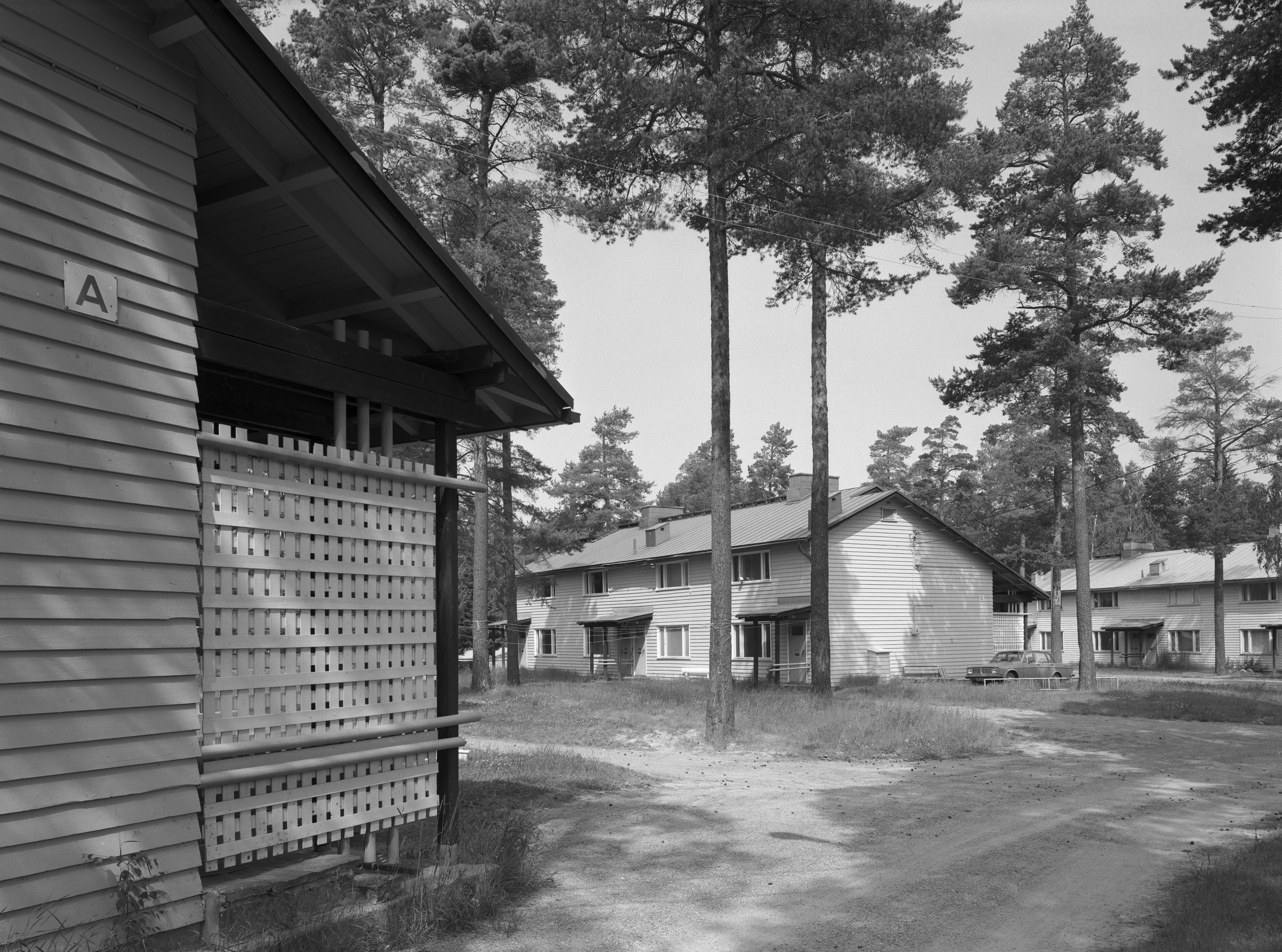 Vaasa. Strömberg Oy, asuinalue, nyk. Aaltopuisto, 1945-1947 Kuva: Martti Kapanen, Alvar Aalto -museo. 1982.