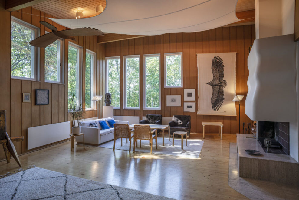 Alvar Aallon suunnittelema Villa Kokkonen, säveltäjä Joonas Kokkosen työhuone. Kuva: Maija Holma © Alvar Aalto -säätiö.